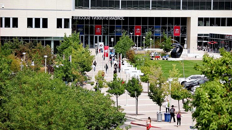 Aerial shot of campus